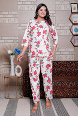 Jaipuri Block Printed Night Suit Set - Design 5