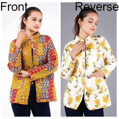 Reversible Quilted Jackets for Women | Reversible Printed Winter Jackets | XXS–7XL