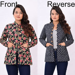 Reversible Quilted Jackets for Women | Reversible Printed Winter Jackets | XXS–7XL