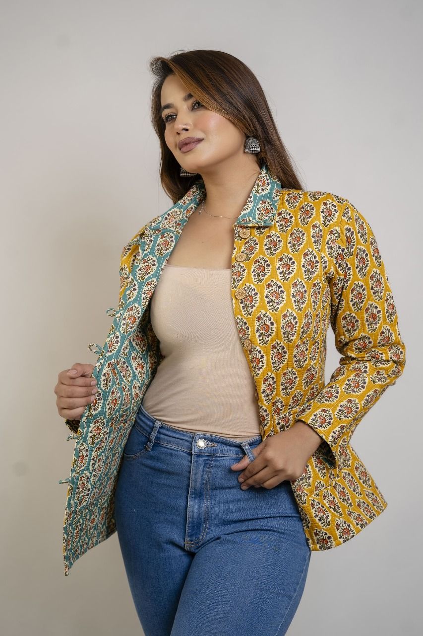 Reversible Quilted Jackets for Women | Reversible Printed Winter Jackets | XXS–7XL