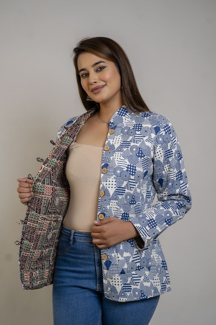 Reversible Quilted Jackets for Women | Reversible Printed Winter Jackets | XXS–7XL