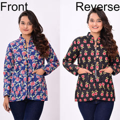 Reversible Quilted Jackets for Women | Reversible Printed Winter Jackets | XXS–7XL