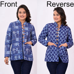 Reversible Quilted Jackets for Women | Reversible Printed Winter Jackets | XXS–7XL